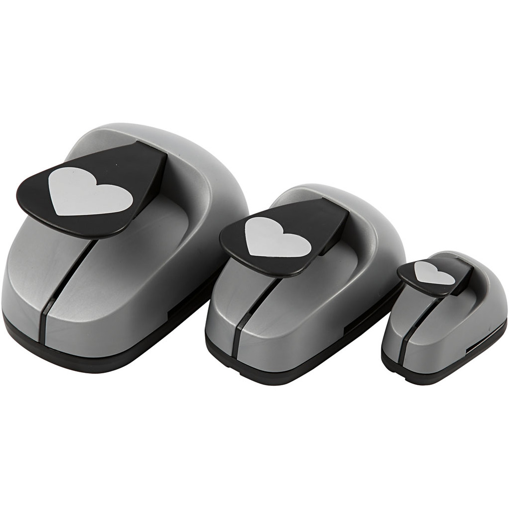Creativ Company - Stanzer-Set Herz Größe 25+49+75 mm 3er Set