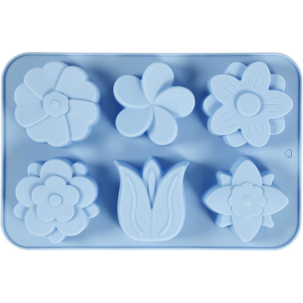 Creativ Company Silikonform Blumen H 26 cm L 30 cm B 21 cm Lochgröße 60x75 mm 75 ml 1 Stk