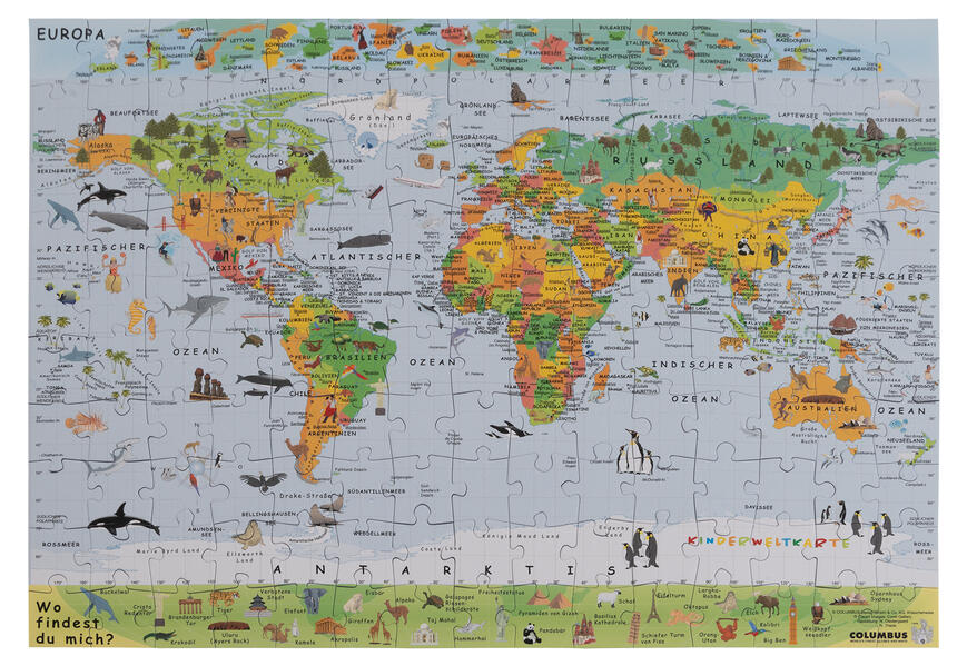 Die Kinderweltkarte als Puzzle