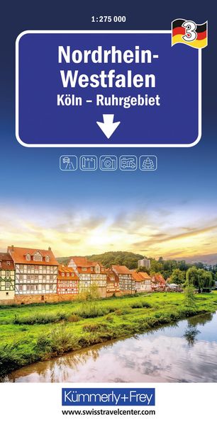 Kümmerly+Frey Regional-Strassenkarte 3 Nordrhein-Westfalen 1:275.000