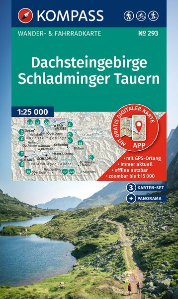 KOMPASS Wanderkarten-Set 293 Dachsteingebirge Schladminger Tauern (3 Karten) 1:25.000