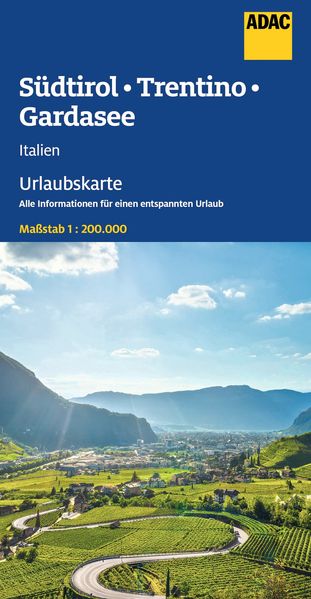 ADAC Urlaubskarte Südtirol Trentino Gardasee 1:200.000