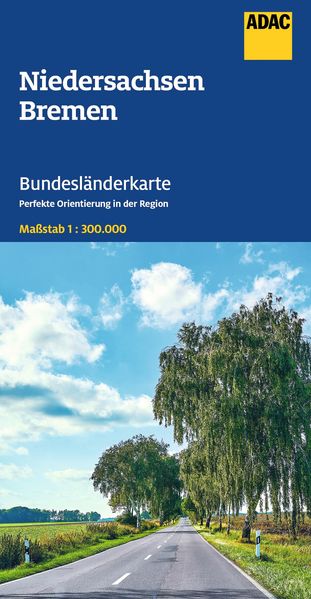 ADAC Bundesländerkarte Deutschland 03 Niedersachsen Bremen 1:300.000