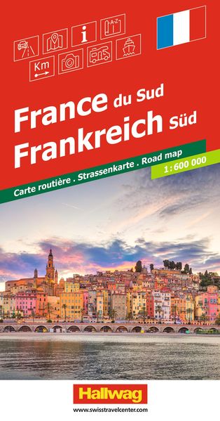 Hallwag Strassenkarte Frankreich Süd 1:600.000