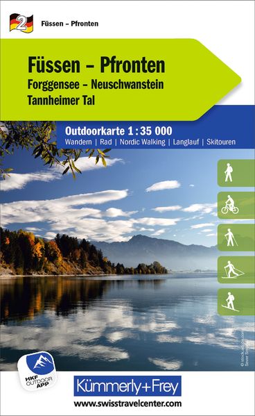 Kümmerly+Frey Outdoorkarte Deutschland 2 Füssen Pfronten 1:35.000