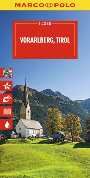 Mairdumont Marco Polo Reisekarte Österreich 03 Vorarlberg Tirol 1, 200.000