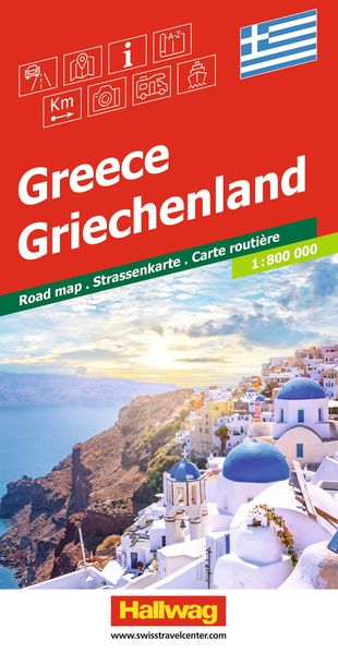 Hallwag Strassenkarte Griechenland 1:800.000