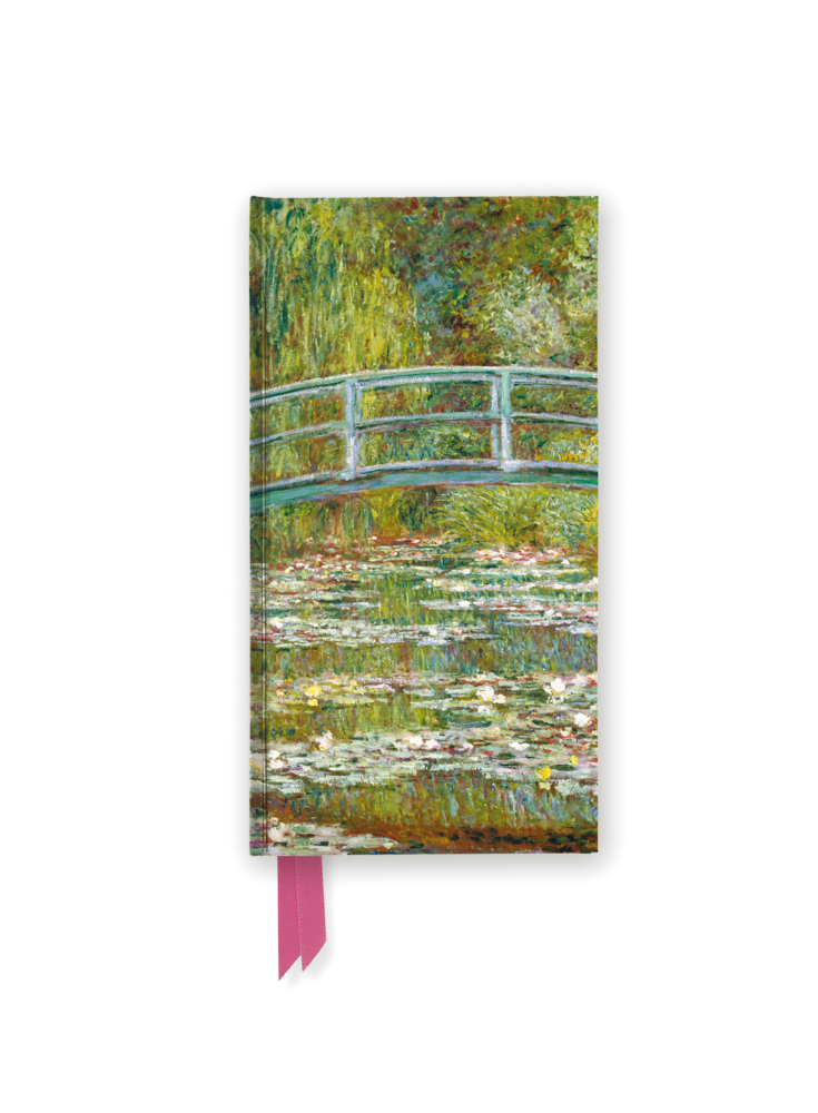Schmales Hardcover-Notizbuch: Claude Monet Die japanische Brücke
