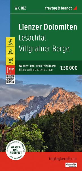 freytag & berndt Wanderkarte WK 182 Lienzer Dolomiten Lesachtal - Villgratner Berge 1:50.000