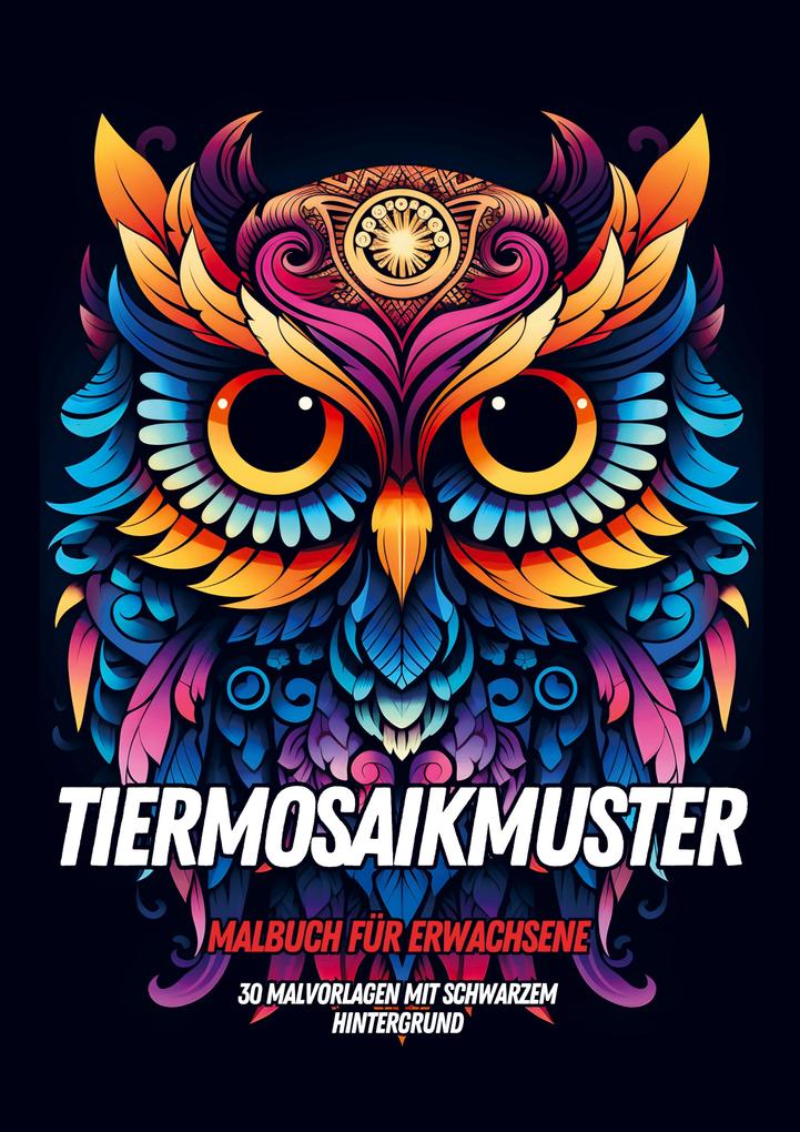 Malbuch für Erwachsene - Tiermosaikmuster