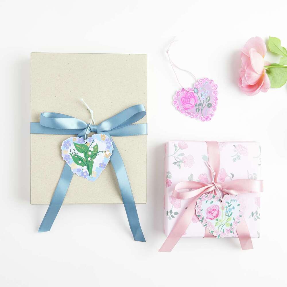 Geschenkanhänger La Vie en Rose Herzen FSC MIX