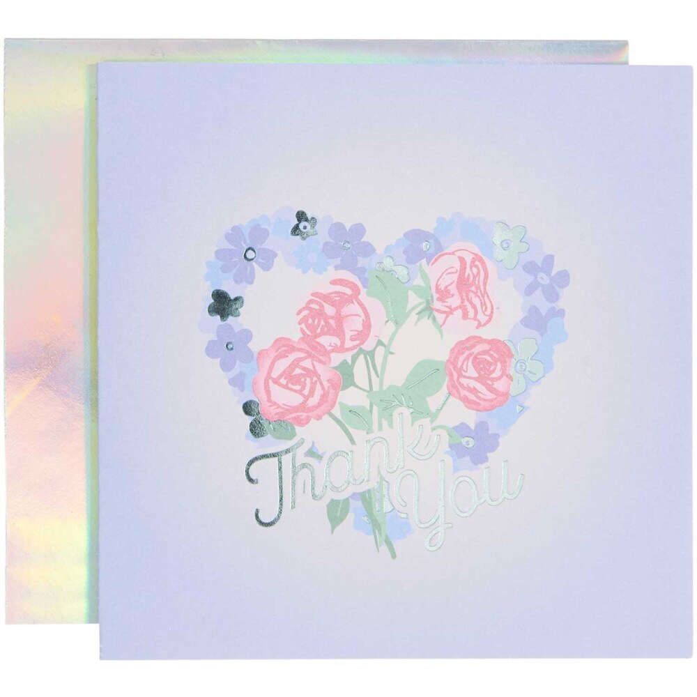 Grußkarte La Vie en Rose Thank You 14 x 14 cm FSC MIX