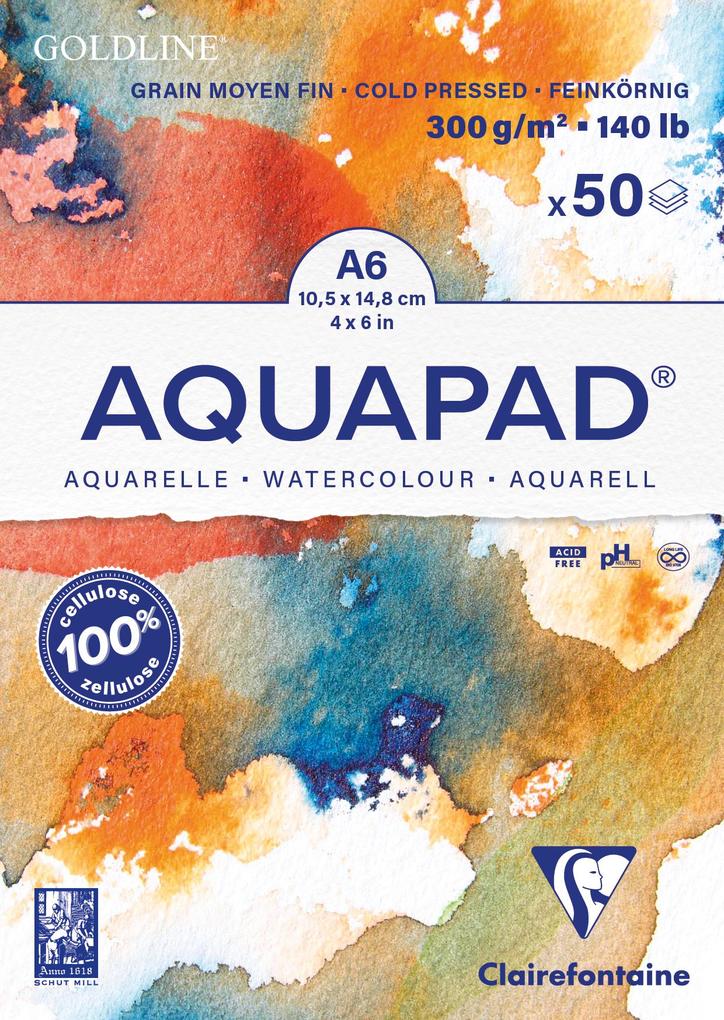Aquapad Goldline Aquarellblock A6 105x148cm 300g 50 Blatt