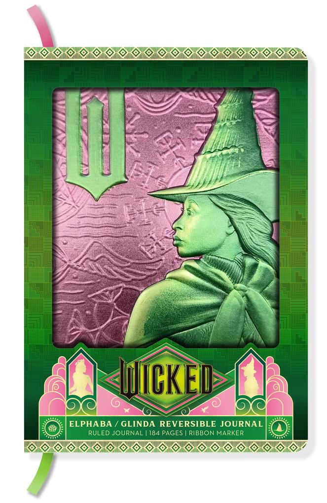 Insight Editions Wicked, Elphaba / Glinda Reversible Sculpted Journal