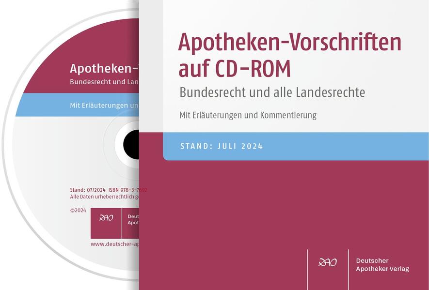 Apotheken-Vorschriften auf CD-ROM V2/2024