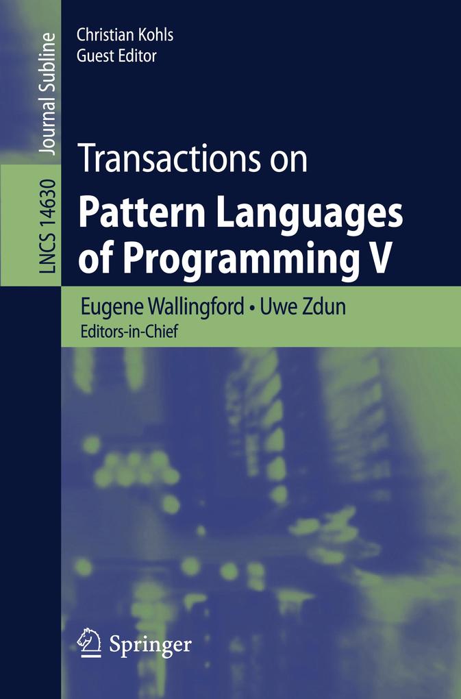 Transactions on Pattern Languages of Programming V