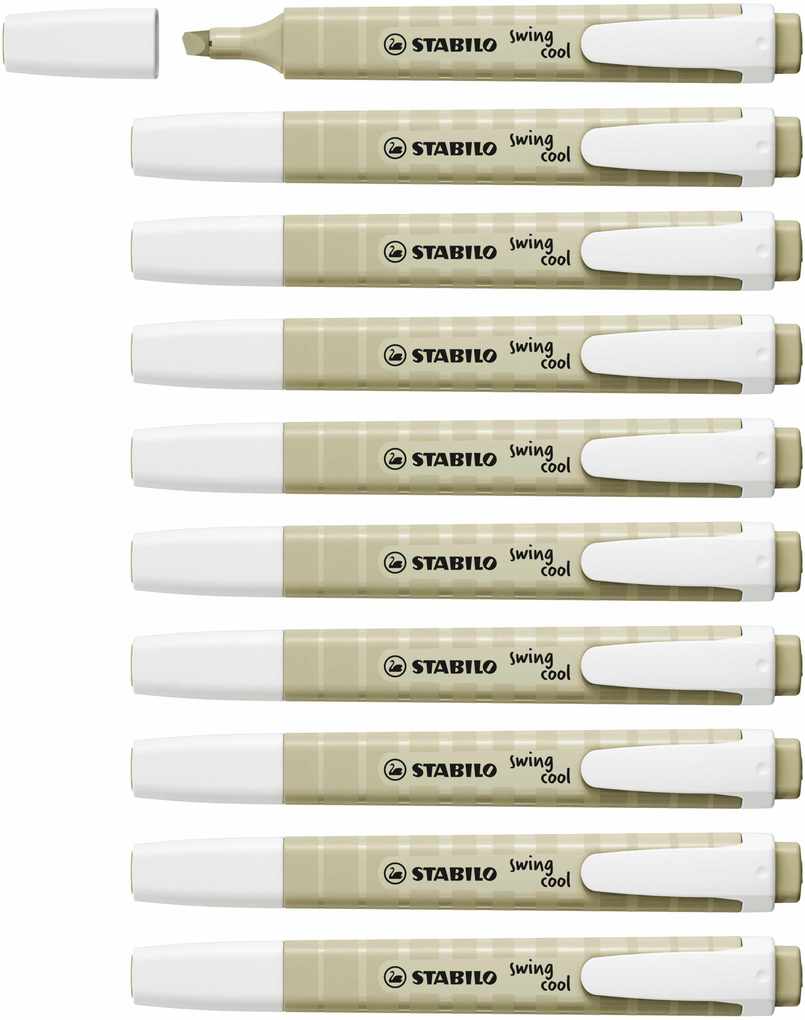 STABILO Textmarker swing cool NatureCOLORS 10er Set schlammgrün