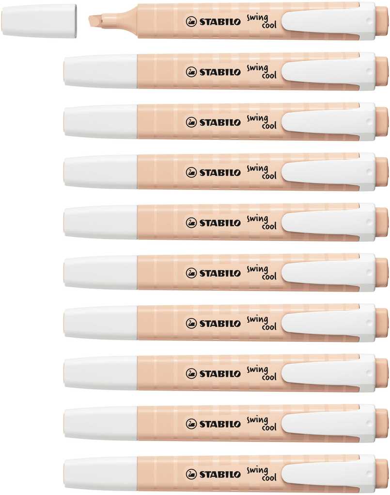 STABILO Textmarker swing cool NatureCOLORS 10er Set beige