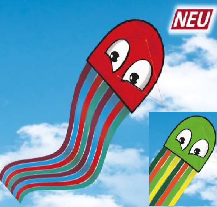 Paul Günther 1163 - OCTOPUS Einleiner-Drachen 33cmx25m 1 Stück (Farbauswahl nicht möglich!)