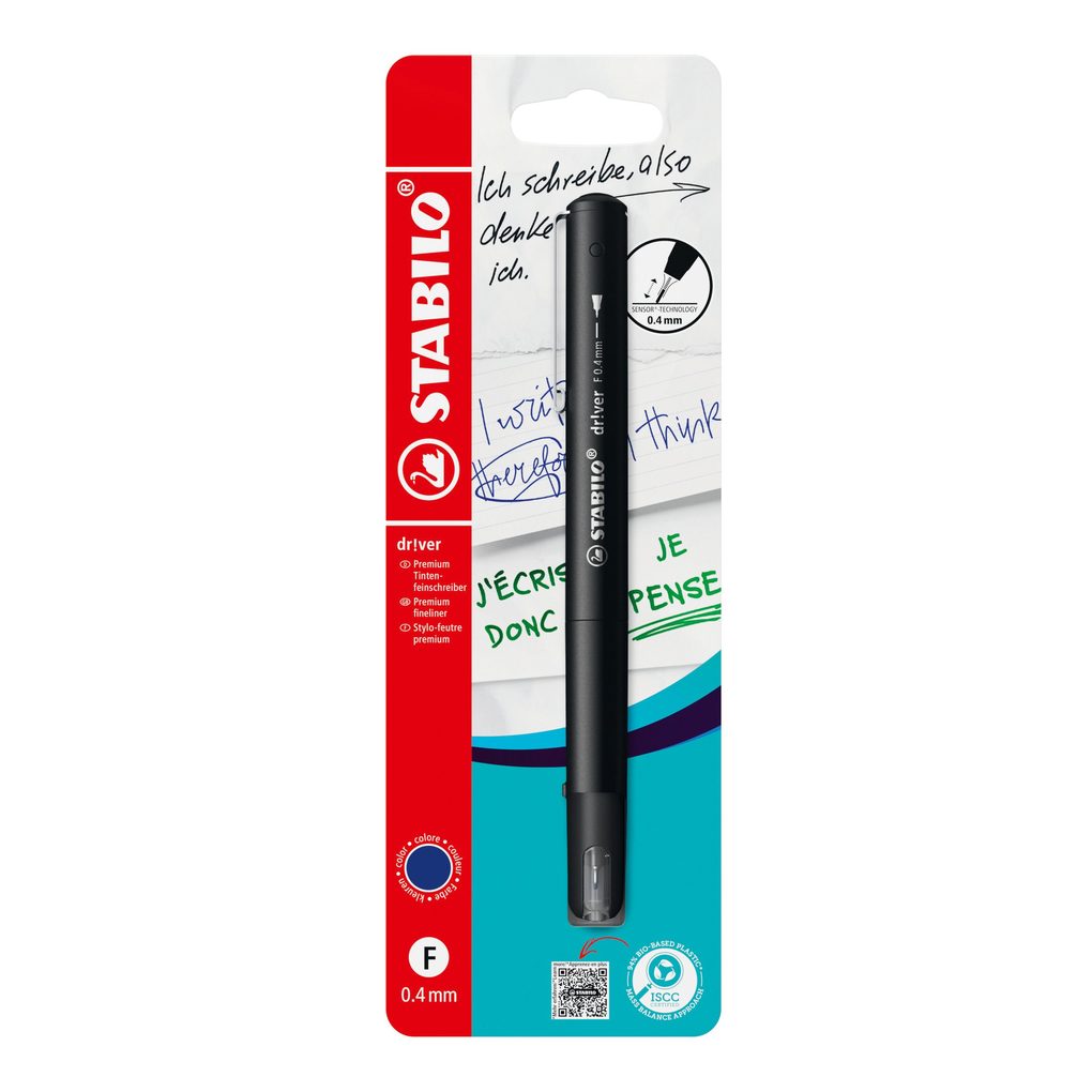 STABILO Premium-Fineliner dr!ver Einzelstift blau