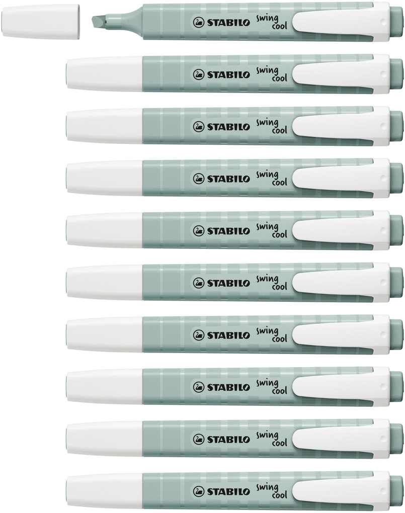 STABILO Textmarker swing cool NatureCOLORS 10er Set grünerde