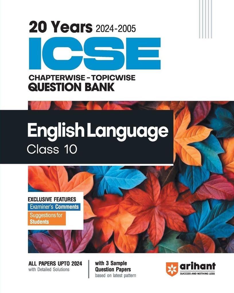 20 YRS ICSE Chapterwise Question bank English Language 10th