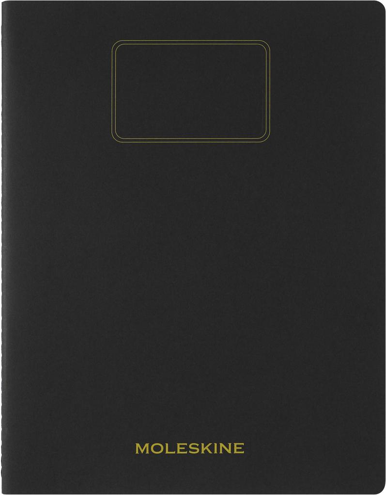 Cahier A4 étudiant Moleskine XXL avec 120 pages lignées Noir