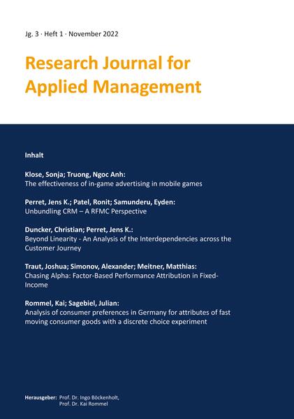 Research Journal for Applied Management - Jg. 3 Heft 1