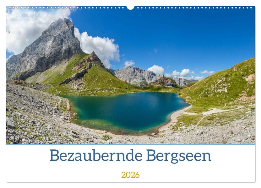 Bezaubernde Bergseen (Wandkalender 2026 DIN A2 quer) CALVENDO Monatskalender