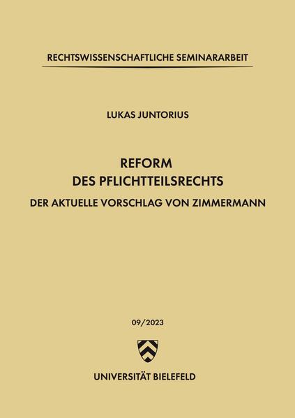 Reform des Pflichtteilsrechts