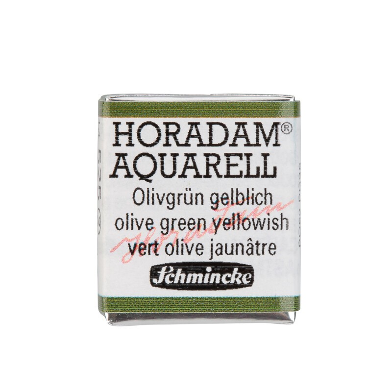 Schmincke Horadam Aquarell 1/2 Näpfchen Olivgrün gelblich