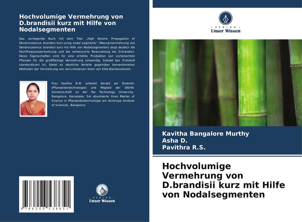 Hochvolumige Vermehrung von D.brandisii kurz mit Hilfe von Nodalsegmenten