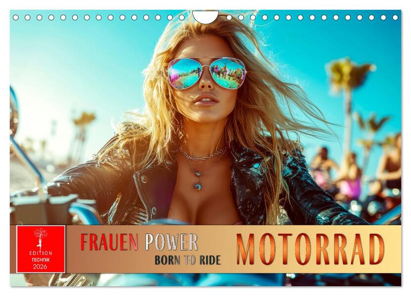 Frauen Power Motorrad (Wandkalender 2026 DIN A4 quer) CALVENDO Monatskalender