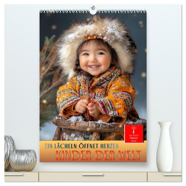 Kinder der Welt - ein Lächeln öffnet Herzen (hochwertiger Premium Wandkalender 2026 DIN A2 hoch) Kunstdruck in Hochglanz