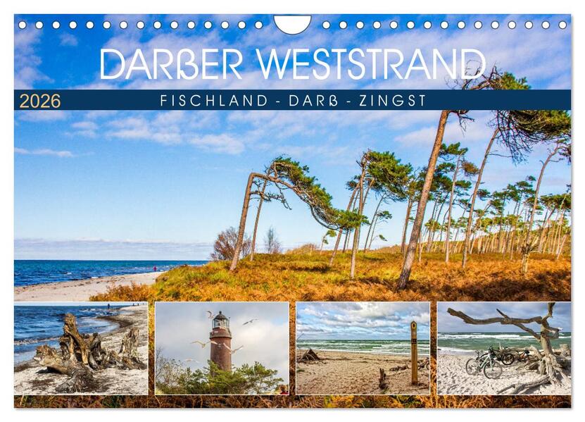 Darßer Weststrand - Fischland Darß Zingst (Wandkalender 2026 DIN A4 quer) CALVENDO Monatskalender