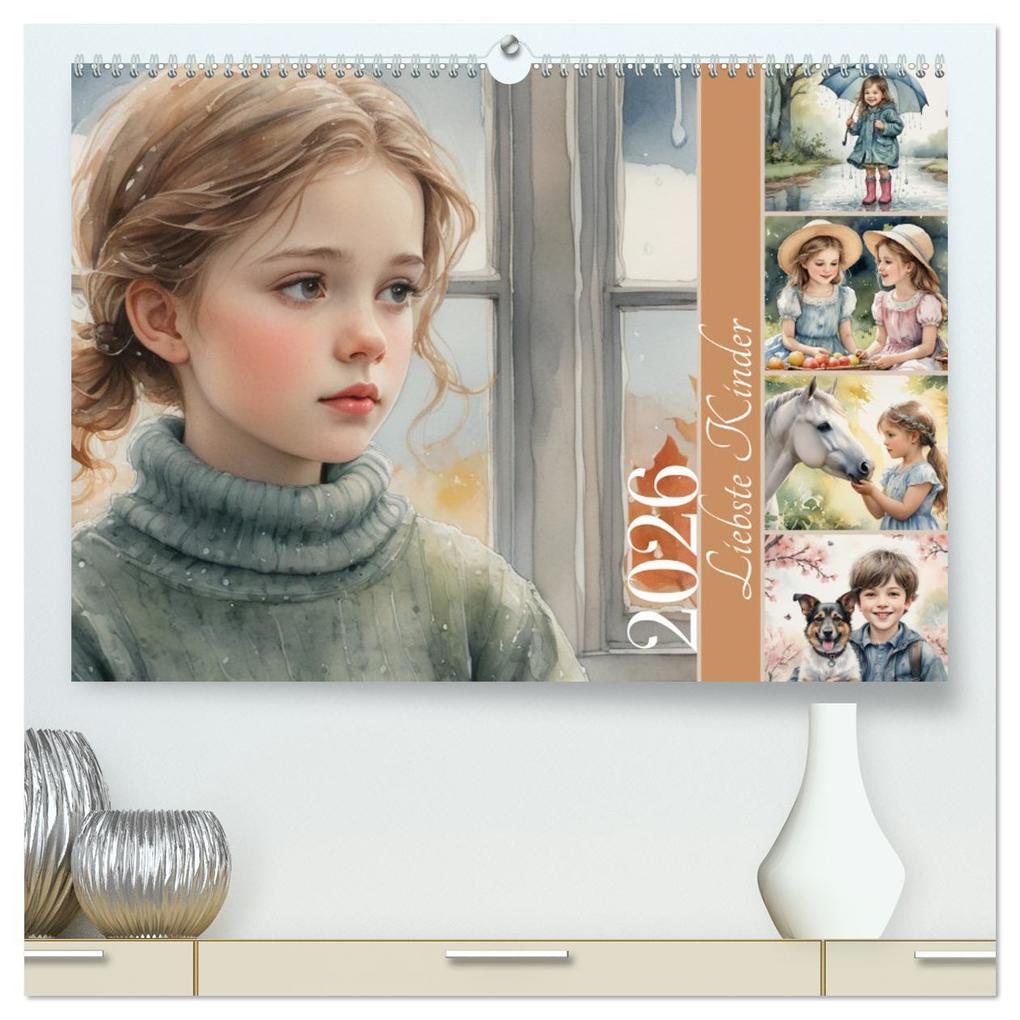 Liebste Kinder (hochwertiger Premium Wandkalender 2026 DIN A2 quer) Kunstdruck in Hochglanz