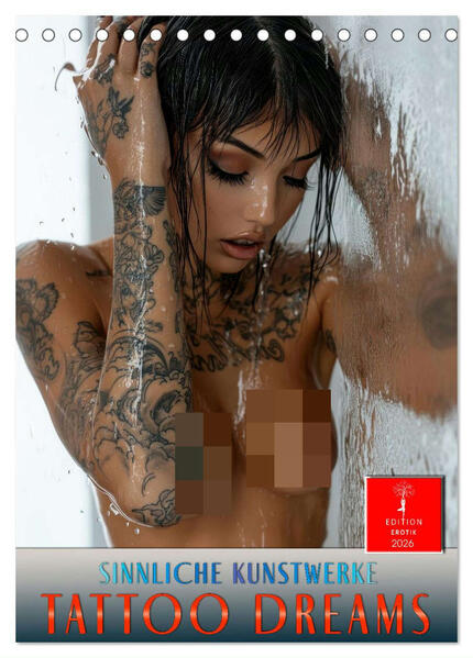 Tattoo Dreams - Sinnliche Kunstwerke (Tischkalender 2026 DIN A5 hoch) CALVENDO Monatskalender