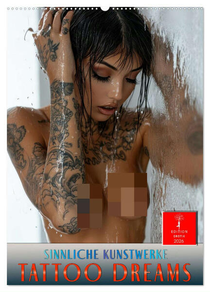 Tattoo Dreams - Sinnliche Kunstwerke (Wandkalender 2026 DIN A2 hoch) CALVENDO Monatskalender