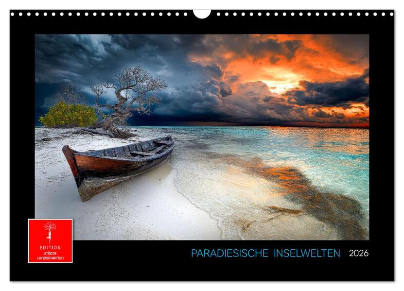 Paradiesische Inselwelten (Wandkalender 2026 DIN A3 quer) CALVENDO Monatskalender