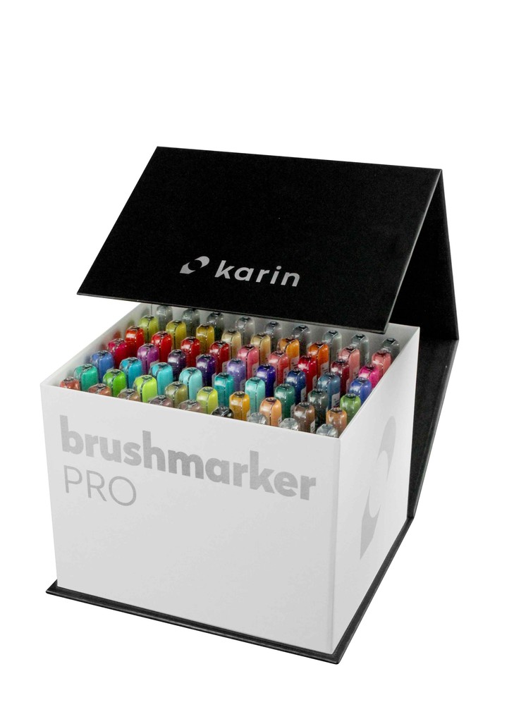 KARIN Marker Brushmarker PRO Mega Box 63 Farben + 3 Blender