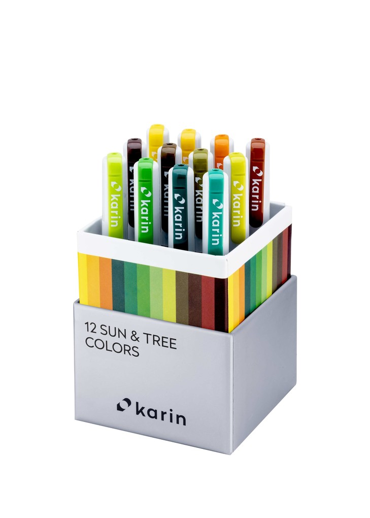 KARIN Marker Realbrush PRO Sun & Tree Colors 12er Pinsel Set