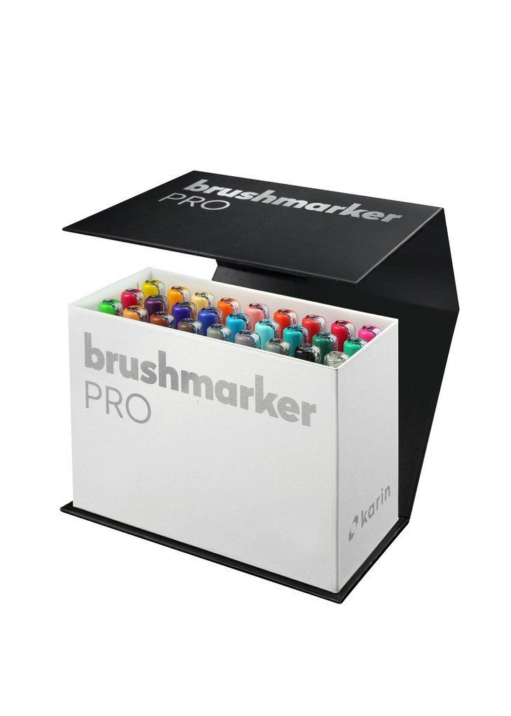 KARIN Marker Brushmarker PRO Mini Box 26 Farben + 1 Blender