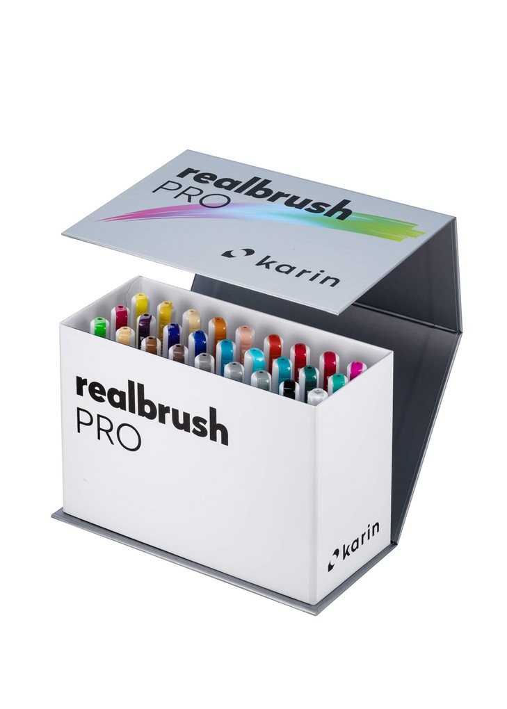 KARIN Marker Realbrush PRO Mini Box 26 Farben + 1 Blender