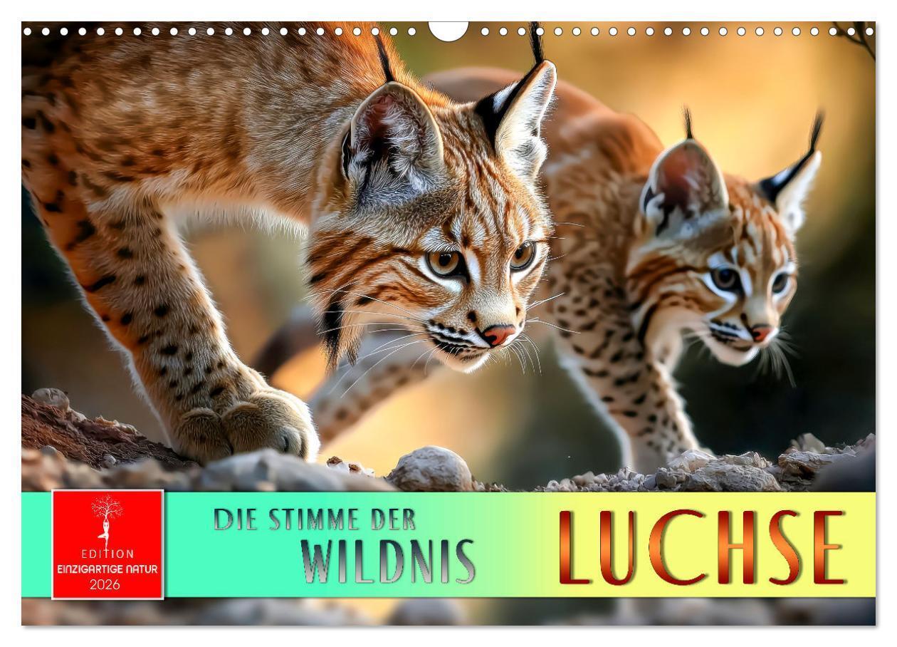 Luchse - die Stimme der Wildnis (Wandkalender 2026 DIN A3 quer) CALVENDO Monatskalender