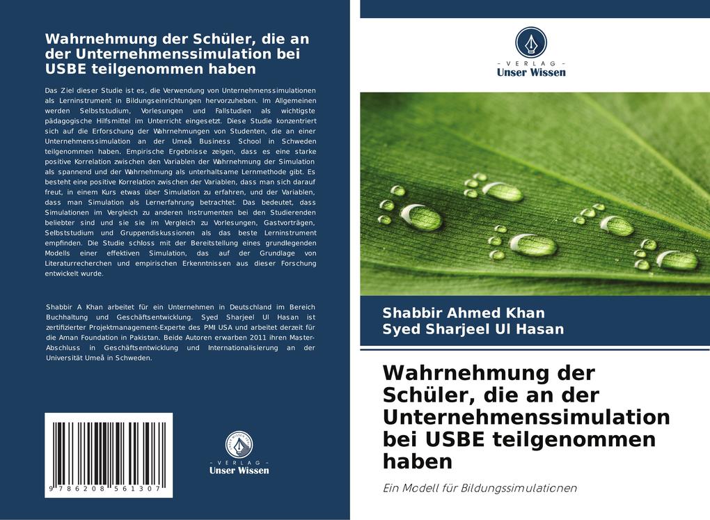 Wahrnehmung der Schüler die an der Unternehmenssimulation bei USBE teilgenommen haben