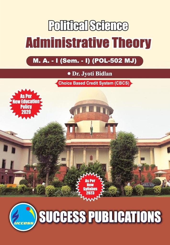 Administrative TheoryFirst Year M.ASem-I-English