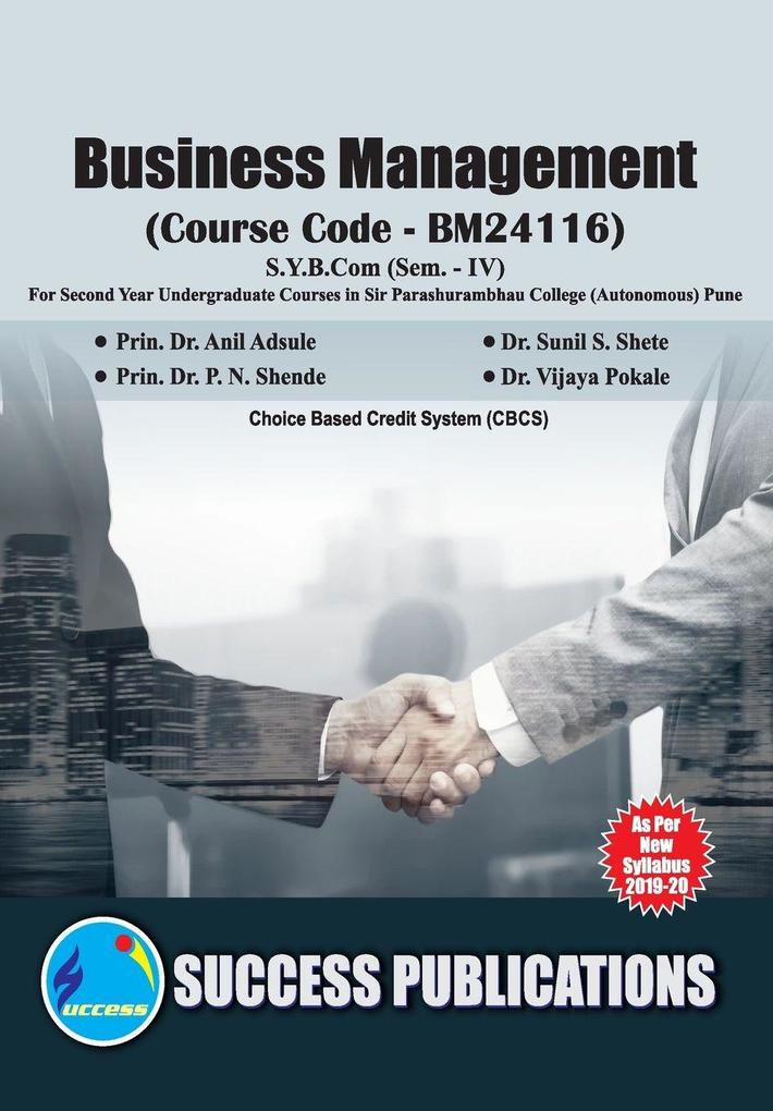 Busienss Management(S.Y.B.ComS.P. CollegeSem.-IV)