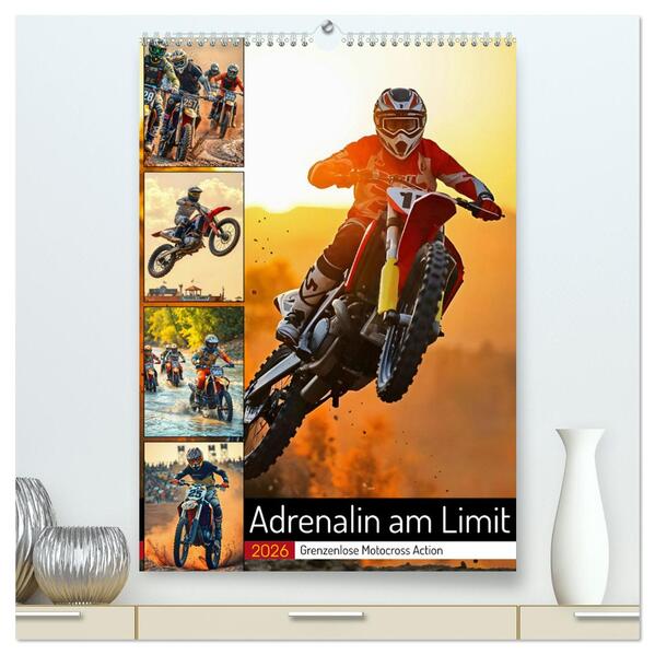 Adrenalin am Limit - Grenzenlose Motocross Action (hochwertiger Premium Wandkalender 2026 DIN A2 hoch) Kunstdruck in Hochglanz