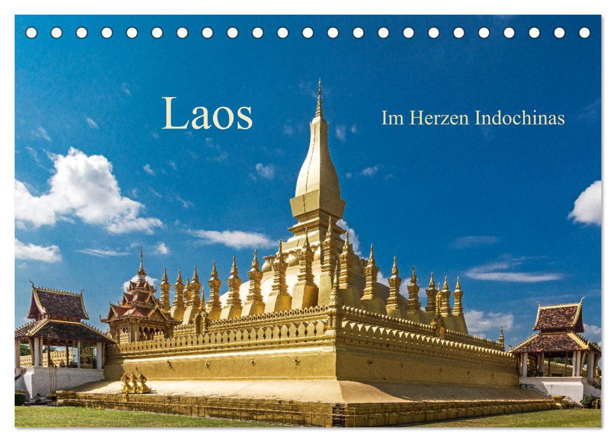 Laos - Im Herzen Indochinas (Tischkalender 2026 DIN A5 quer) CALVENDO Monatskalender