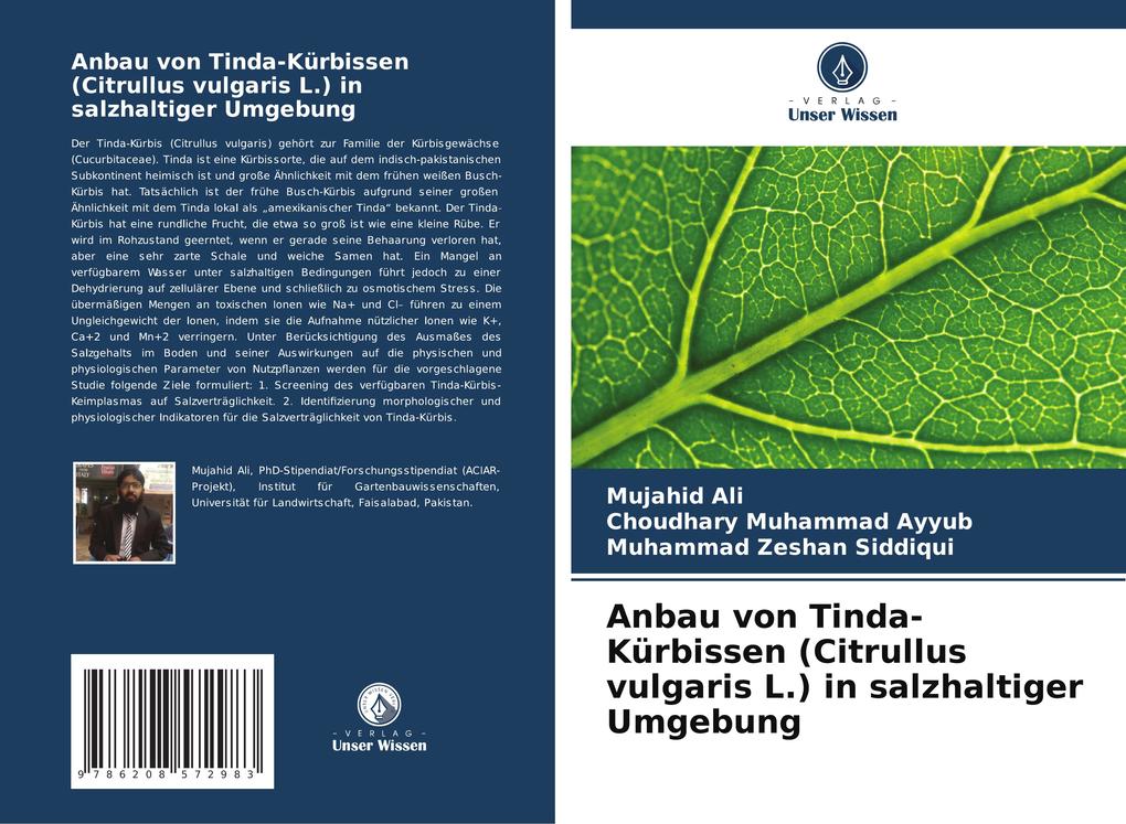 Anbau von Tinda-Kürbissen (Citrullus vulgaris L.) in salzhaltiger Umgebung